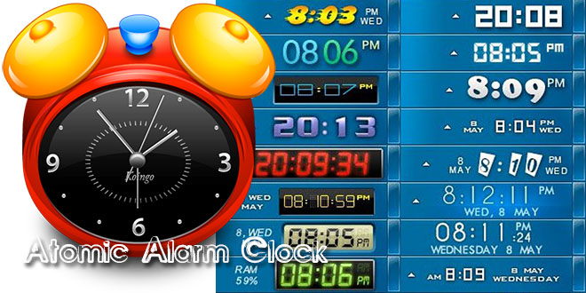 Atomic Alarm Clock – изменить часы в трее
